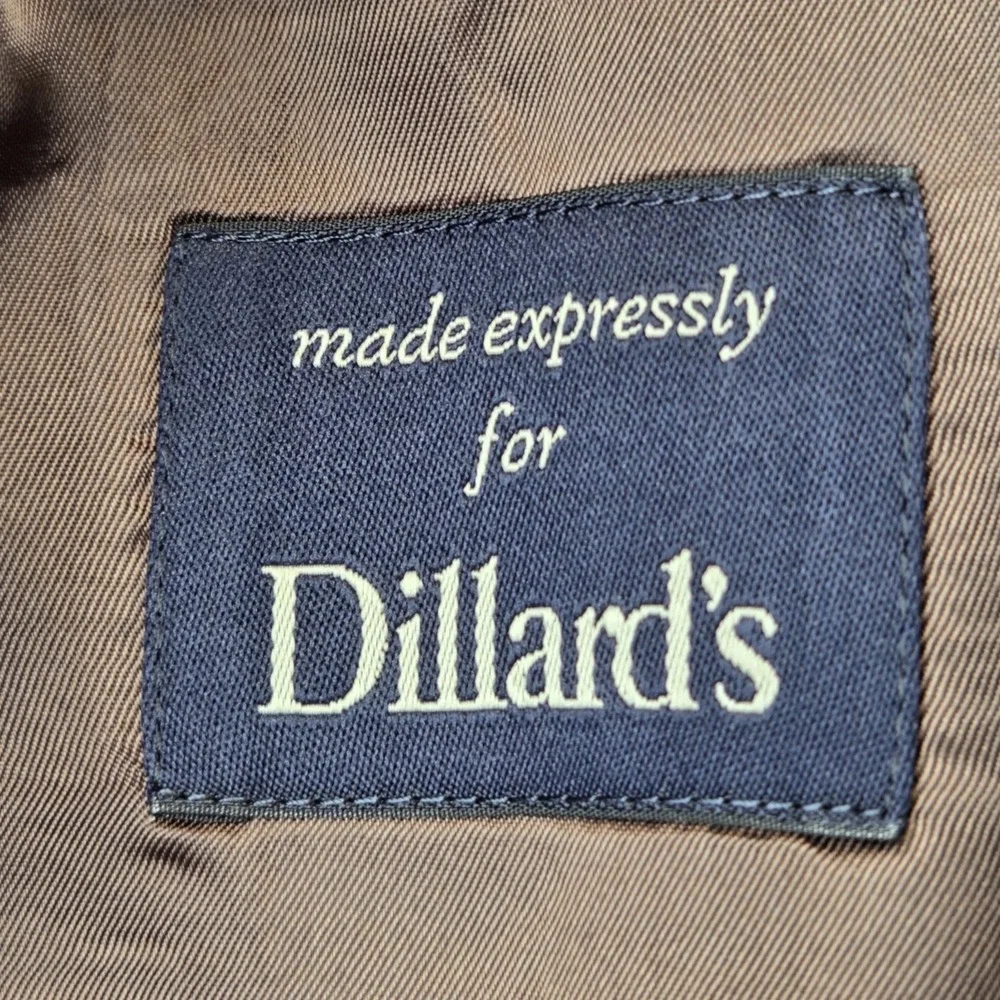 Ralph Lauren Made For Dillard's Brown Herringbone Blazer Jacket‎ Men's 44R Wool
